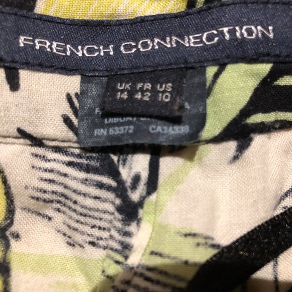 Colourful French Connection Hot House Drape Pleated Tropical Print Shorts - Picture 7 of 11